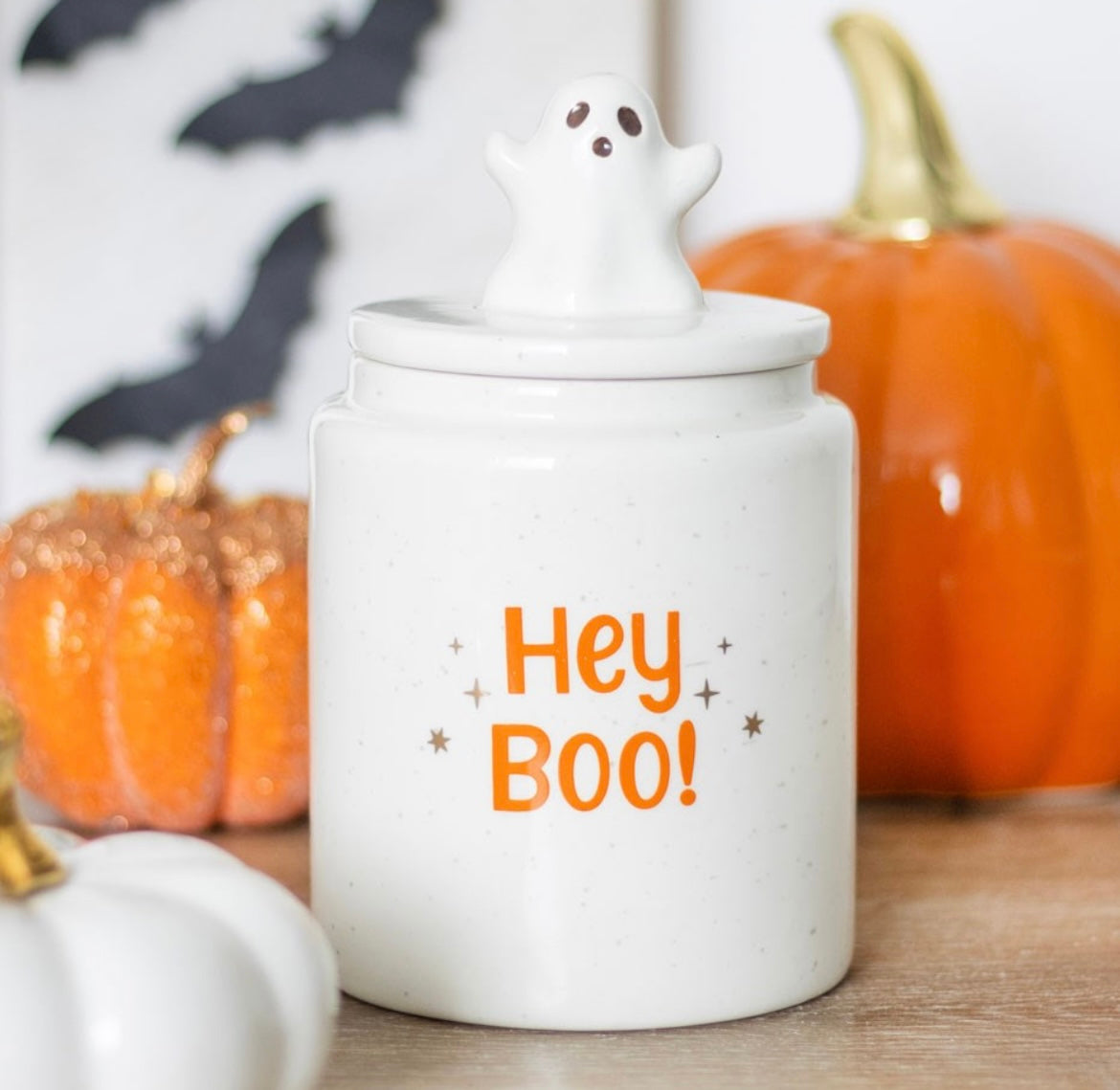 HEY BOO Ghostie Storage Jar