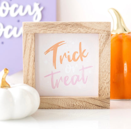 Trick or Treat Wooden Sign