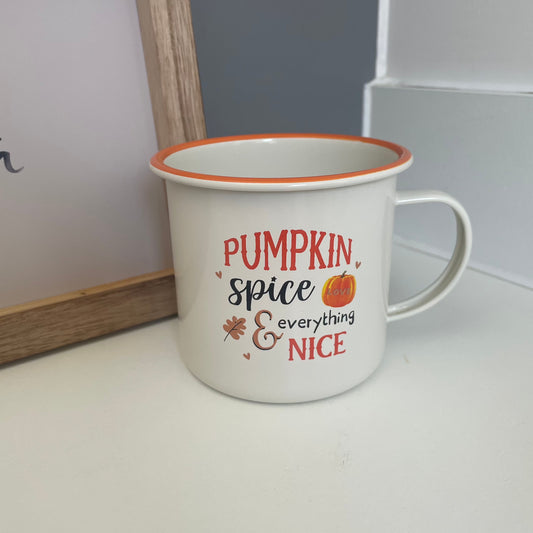 Pumpkin Spice Enamel Mug