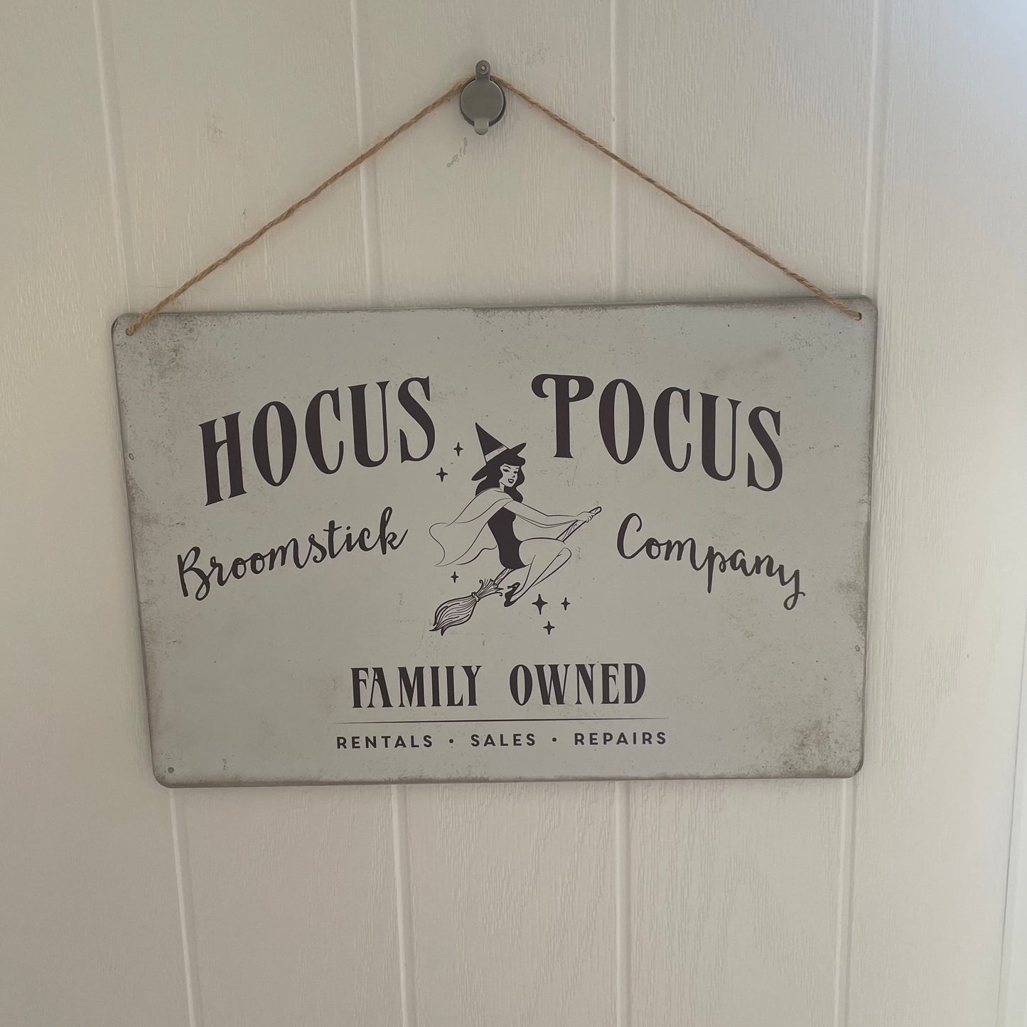 Hocus Pocus - Metal Hanging sign.