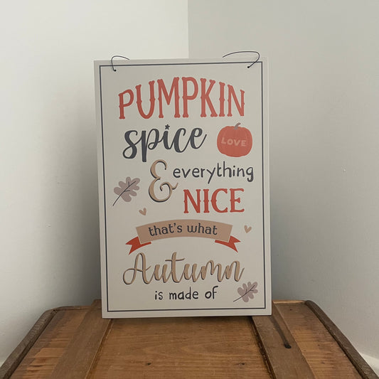 Pumpkin Spice Hanging Sign